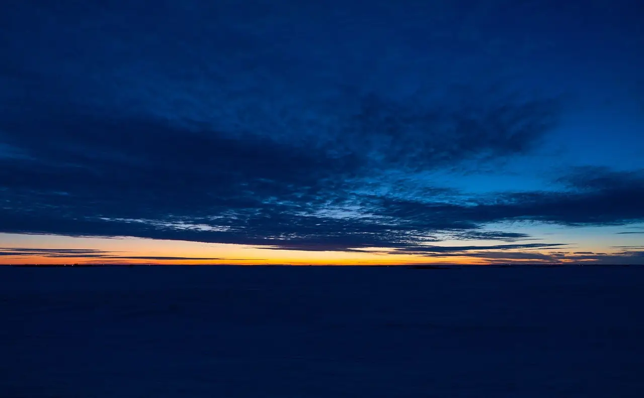Winter sunset over the prairie, 2015